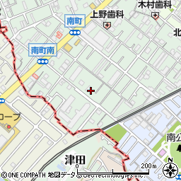 〒596-0067 大阪府岸和田市南町の地図