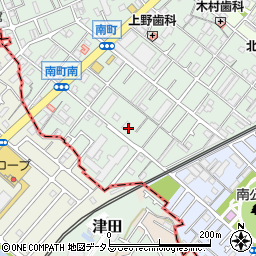 大阪府岸和田市南町周辺の地図