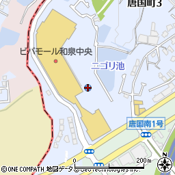 スーパービバホーム和泉中央店駐車場周辺の地図