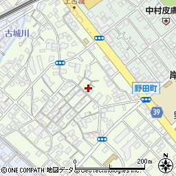 大阪府岸和田市上町21周辺の地図