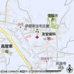 広島県東広島市高屋町白市713周辺の地図