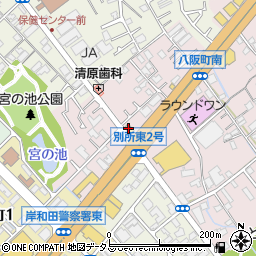 ジョリーパスタ岸和田店周辺の地図