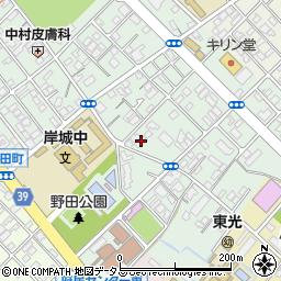 岸和田・貝塚　小売酒販組合周辺の地図
