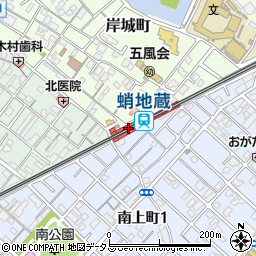 大阪府岸和田市周辺の地図