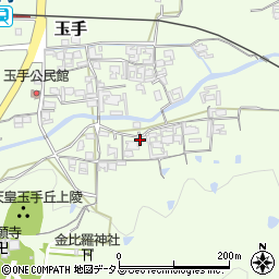 奈良県御所市玉手周辺の地図