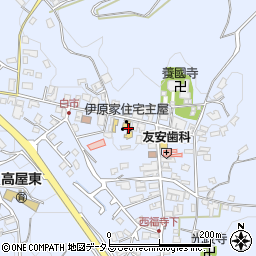 伊原家住宅主屋周辺の地図