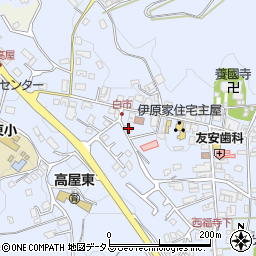 広島県東広島市高屋町白市711周辺の地図