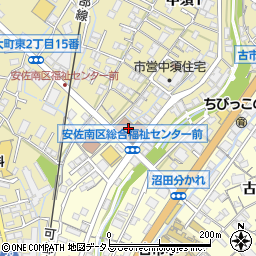 広島市役所　安佐南区総合福祉センター安佐南福祉事務所・安佐南保健センター保健福祉課こども家庭相談コーナー周辺の地図