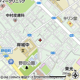 大阪府岸和田市野田町周辺の地図