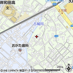 大阪府岸和田市上町3周辺の地図