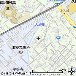 大阪府岸和田市上町3周辺の地図