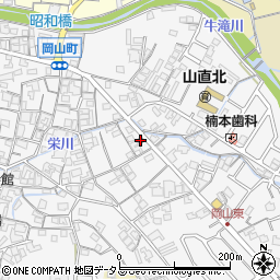 岸和田岡山郵便局周辺の地図