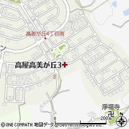 広島県東広島市高屋高美が丘3丁目周辺の地図