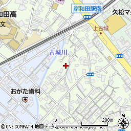 大阪府岸和田市上町3-8周辺の地図