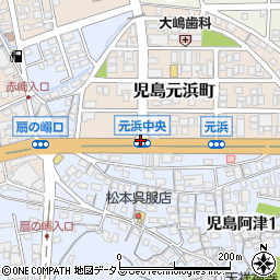 元浜中央周辺の地図