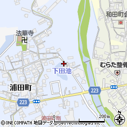 浦田町テラス周辺の地図