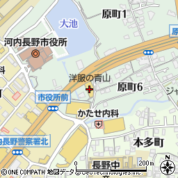 洋服の青山河内長野店周辺の地図