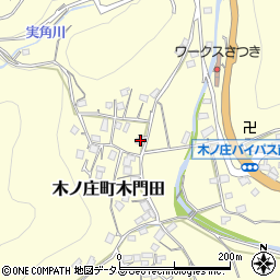 広島県尾道市木ノ庄町木門田345周辺の地図