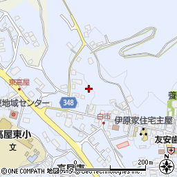 広島県東広島市高屋町白市378-1周辺の地図