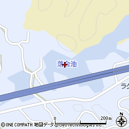 落合池周辺の地図