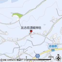 比古佐須岐神社周辺の地図