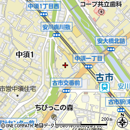 ＡＳＡＨＩ　ＰＡＲＫ　ａｌｚｏ中須店（１階）駐車場周辺の地図