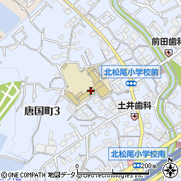 和泉市立北松尾小学校周辺の地図