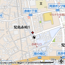 児島赤崎郵便局周辺の地図