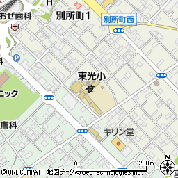 岸和田市立東光小学校　しいのみ学級周辺の地図