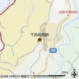 下赤坂城跡周辺の地図