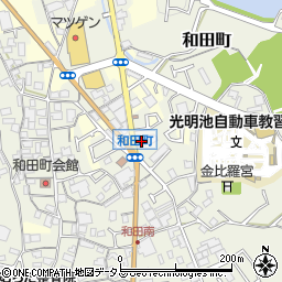 池田泉州銀行三林支店周辺の地図