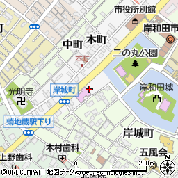大阪府岸和田市本町11周辺の地図