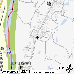 大阪府富田林市嬉381周辺の地図