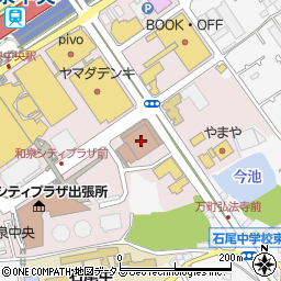 和泉郵便局周辺の地図
