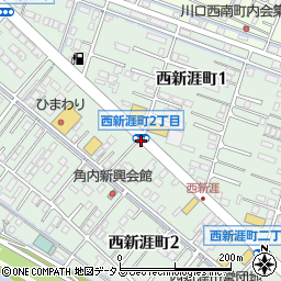 西新涯町２周辺の地図