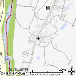 大阪府富田林市嬉378-1周辺の地図