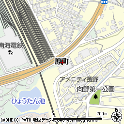 大阪府河内長野市原町周辺の地図