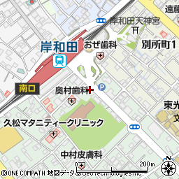 池田泉州銀行岸和田駅東 ＡＴＭ周辺の地図