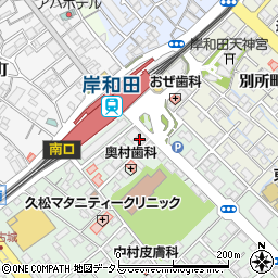 ダイコー岸和田駅前店周辺の地図