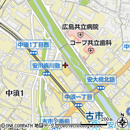 広島県広島市安佐南区中須周辺の地図