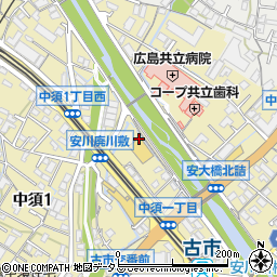 広島県広島市安佐南区中須周辺の地図