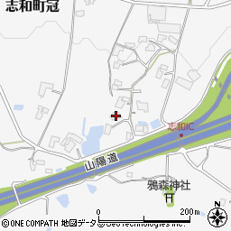 広島県東広島市志和町冠627周辺の地図