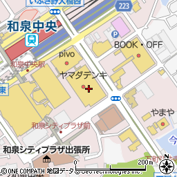 家電住まいる館×ＹＡＭＡＤＡ　ｗｅｂ．ｃｏｍ和泉中央本店駐車場周辺の地図