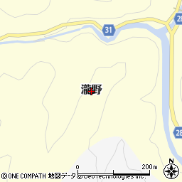 奈良県東吉野村（吉野郡）瀧野周辺の地図