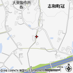 広島県東広島市志和町冠886周辺の地図