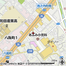 大阪府岸和田市下松町1丁目4周辺の地図