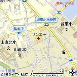池田泉州銀行スーパーサンエー山直店 ＡＴＭ周辺の地図