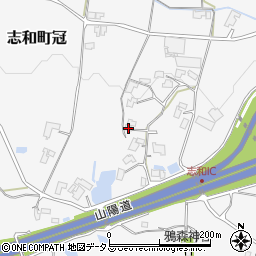 広島県東広島市志和町冠619周辺の地図
