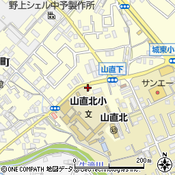 岸和田警察署山直下交番周辺の地図