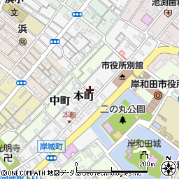 大阪府岸和田市本町5-16周辺の地図